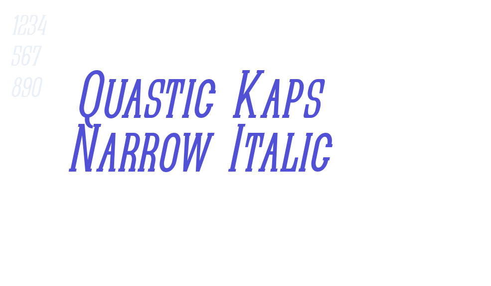 Quastic Kaps Narrow Italic-font-download