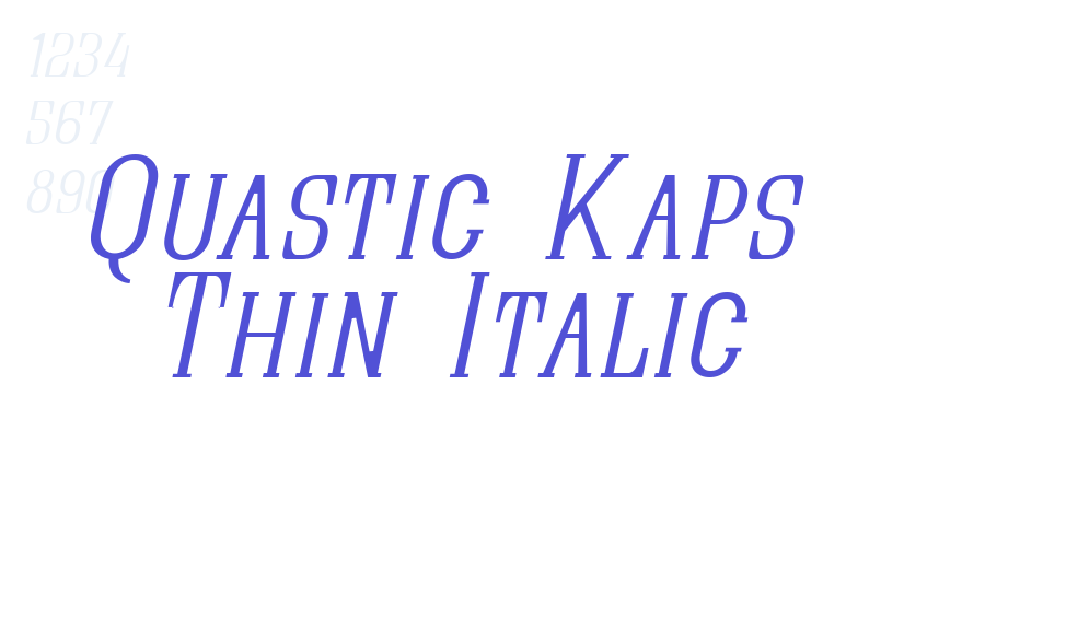 Quastic Kaps Thin Italic-font-download