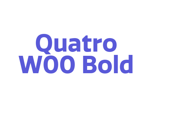 Quatro W00 Bold Font