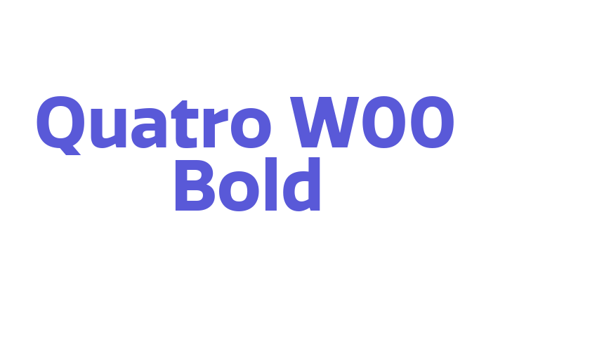 Quatro W00 Bold Font