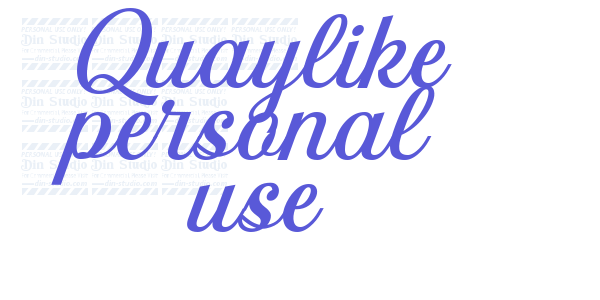 Quaylike personal use font