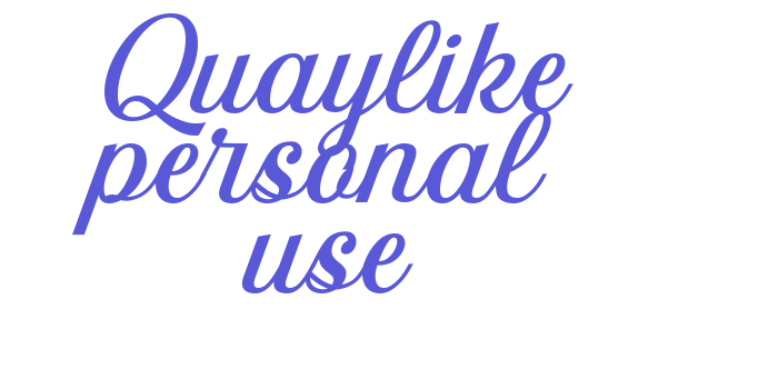 Quaylike personal use Font Download