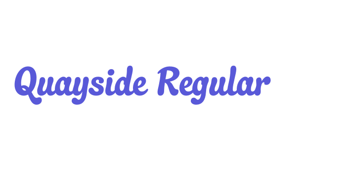 Quayside Regular Font