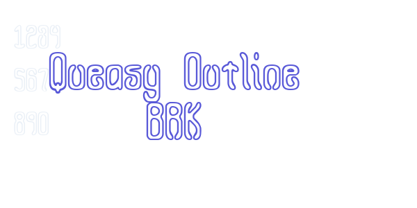 Queasy Outline BRK font