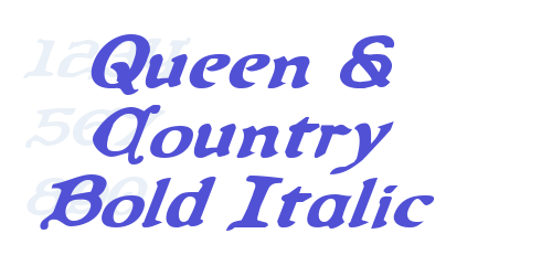 Queen & Country Bold Italic-font-download