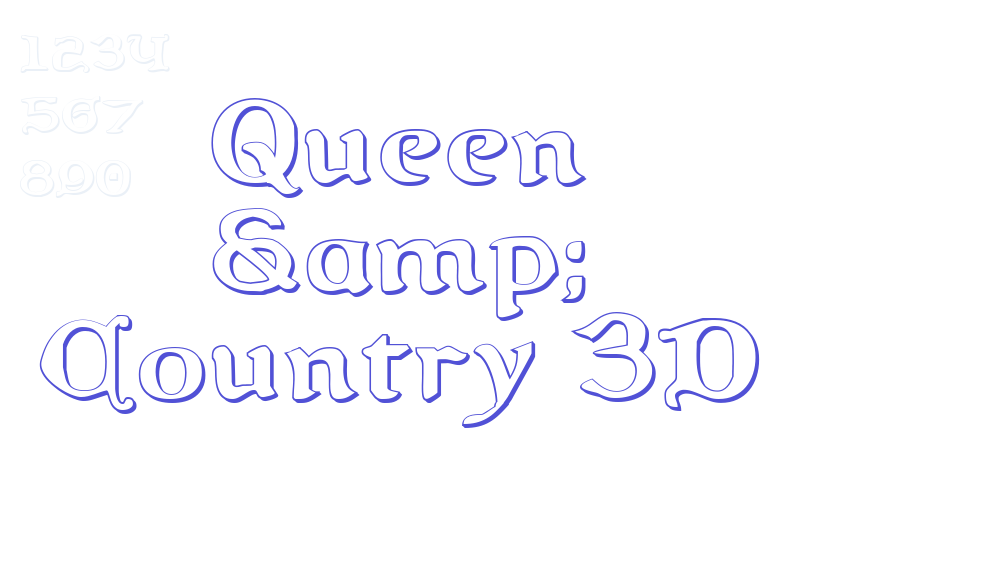 Queen & Country 3D-font-download