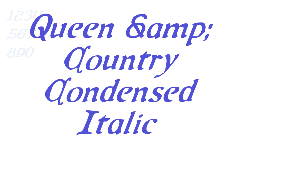 Queen & Country Condensed Italic-font-download