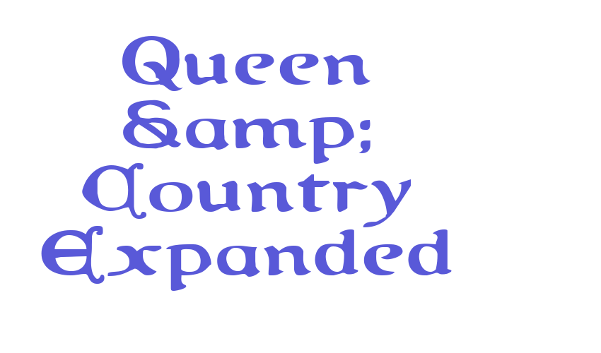 Queen & Country Expanded Font Download