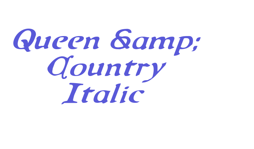 Queen & Country Italic Font Download