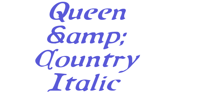 Queen & Country Italic Font Download