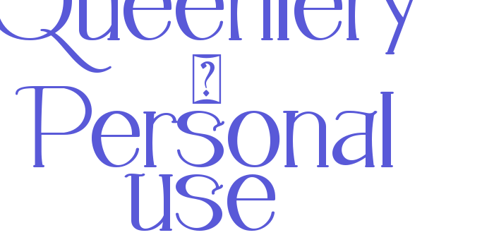 Queenlery – Personal use Font