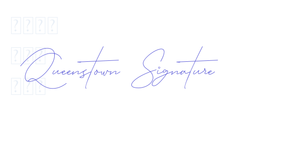 Queenstown Signature font free