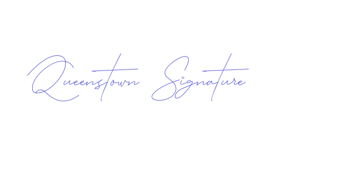 Queenstown Signature Font Download