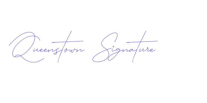 Queenstown Signature Font