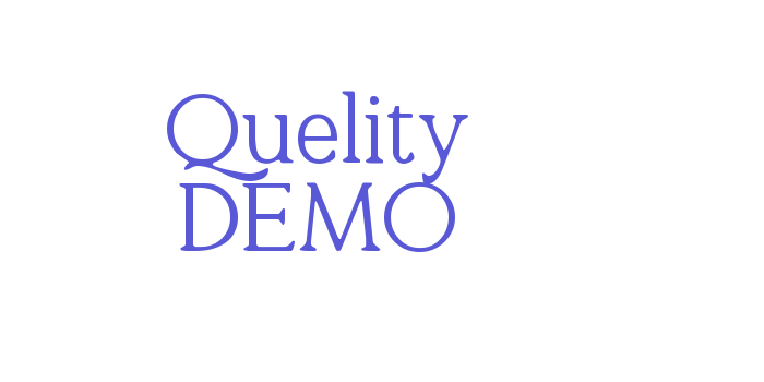 Quelity DEMO Font Download