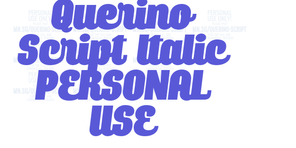 Querino Script Italic PERSONAL USE font