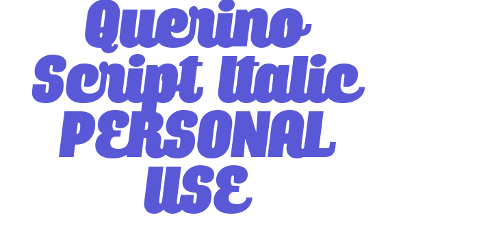 Querino Script Italic PERSONAL USE Font Download