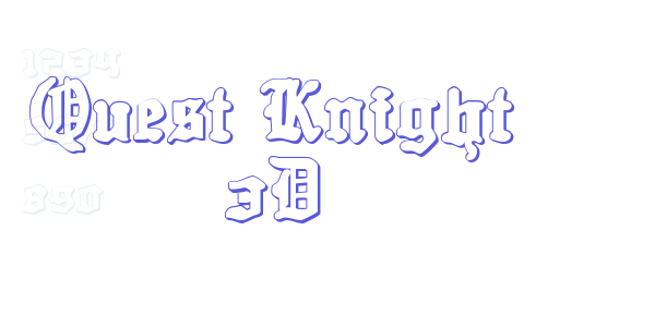 Quest Knight 3D font free