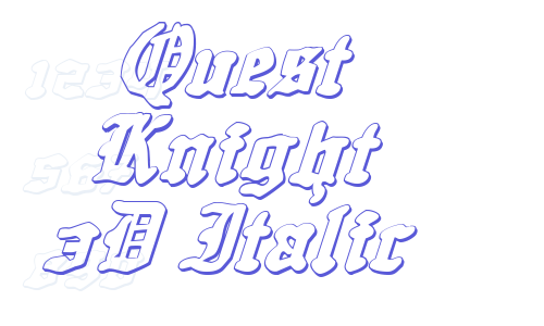 Quest Knight 3D Italic Font Download