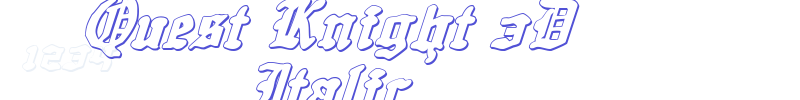 Quest Knight 3D Italic-font