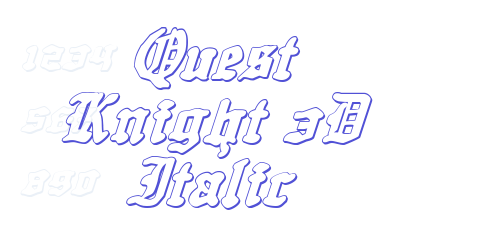 Quest Knight 3D Italic-font-download