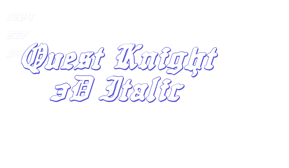 Quest Knight 3D Italic-font-download