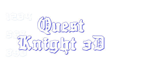 Quest Knight 3D-font-download