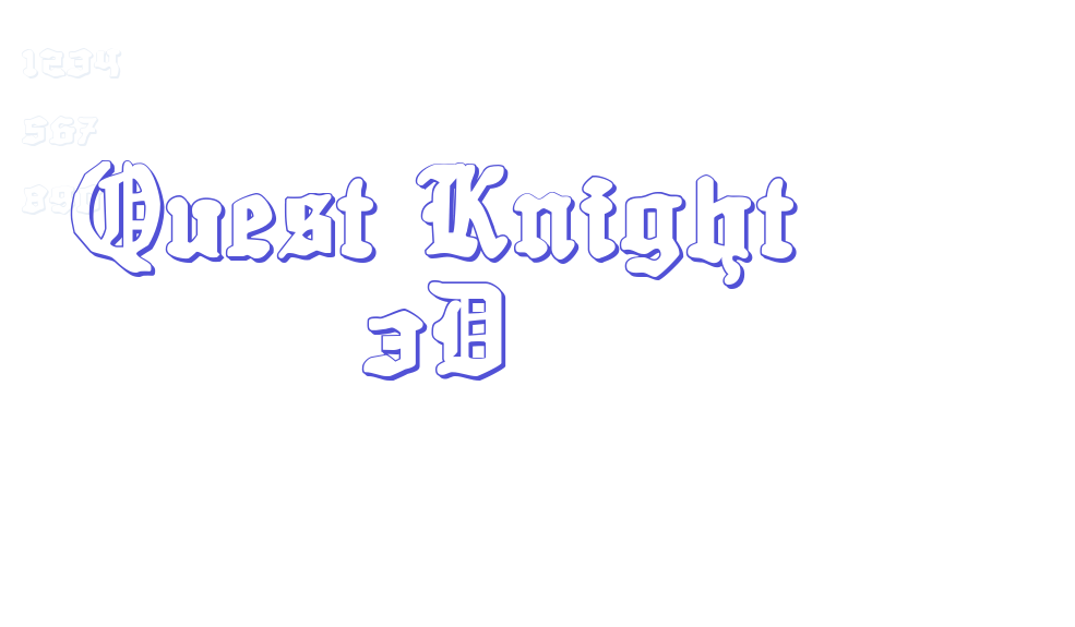 Quest Knight 3D-font-download