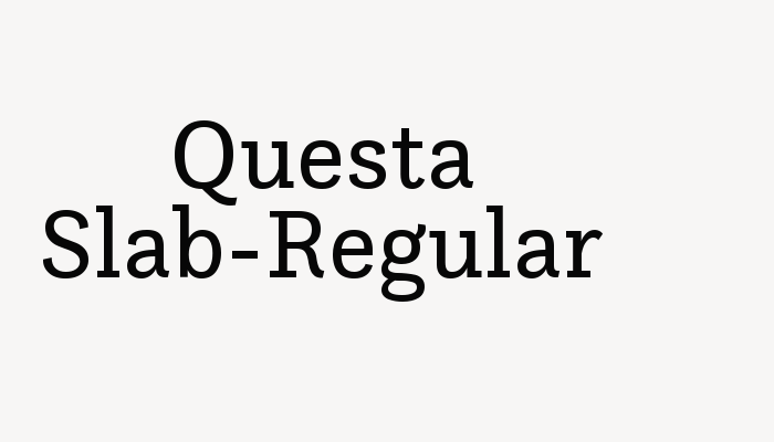 Questa Slab-Regular font download