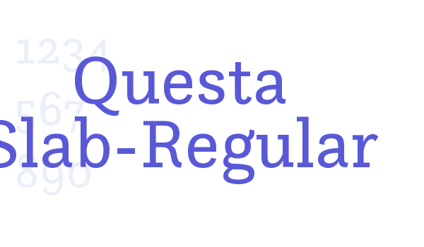 Questa Slab-Regular font free