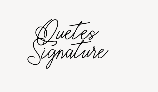 Quetes Signature Font