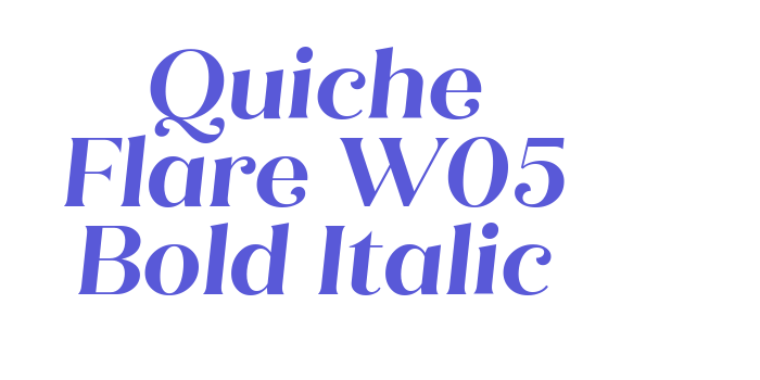 Quiche Flare W05 Bold Italic Font Download