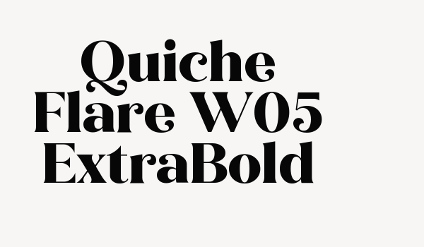 Quiche Flare W05 ExtraBold Font