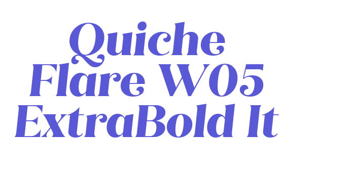 Quiche Flare W05 ExtraBold It Font Download