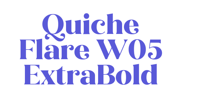 Quiche Flare W05 ExtraBold Font Download