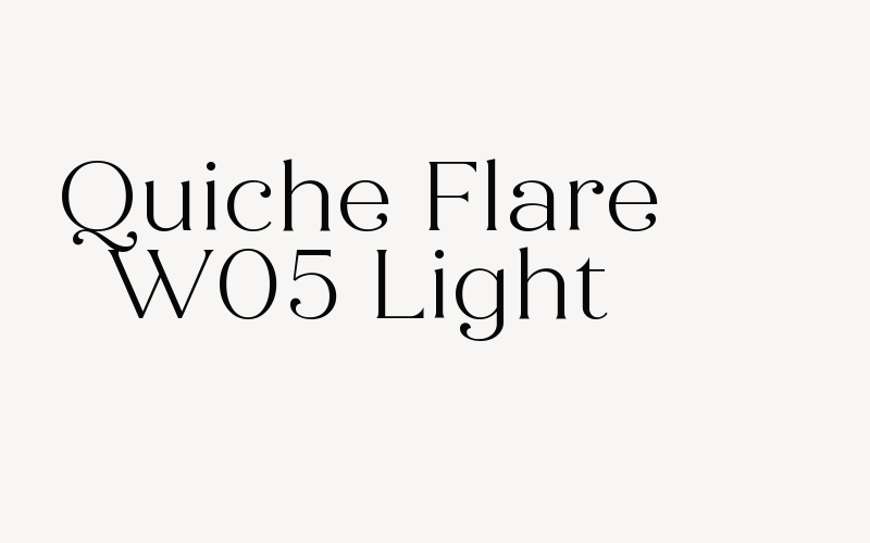 Quiche Flare W05 Light Font