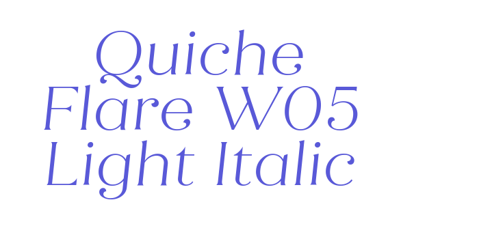 Quiche Flare W05 Light Italic Font Download