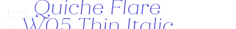 Quiche Flare W05 Thin Italic-font