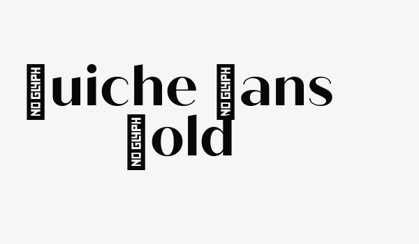 Quiche Sans Bold Font