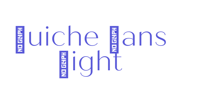 Quiche Sans Light Font Download