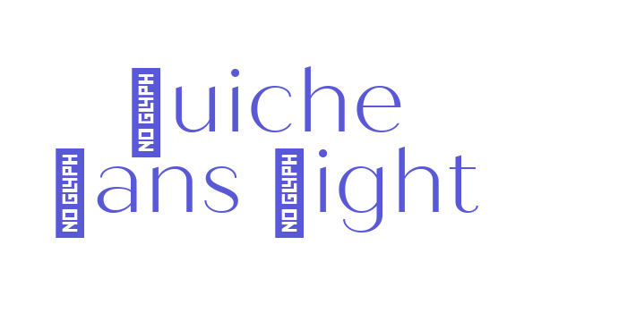 Quiche Sans Light Font