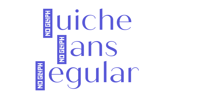 Quiche Sans Regular Font