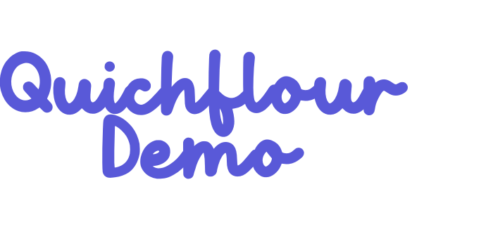 Quichflour Demo Font