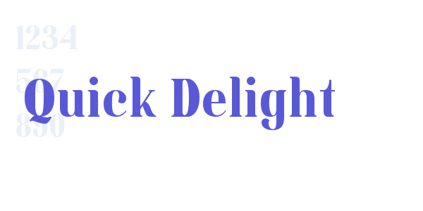 Quick Delight font free