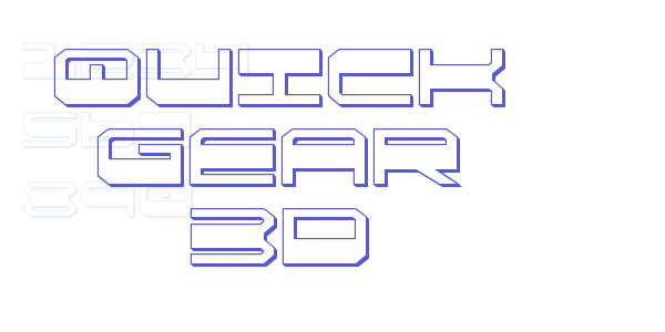 Quick Gear 3D font free