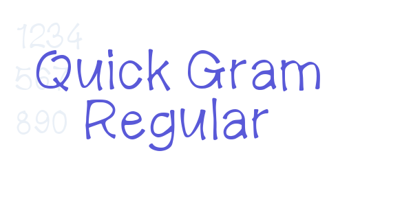 Quick Gram Regular font