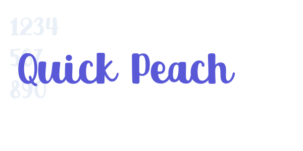 Quick Peach font