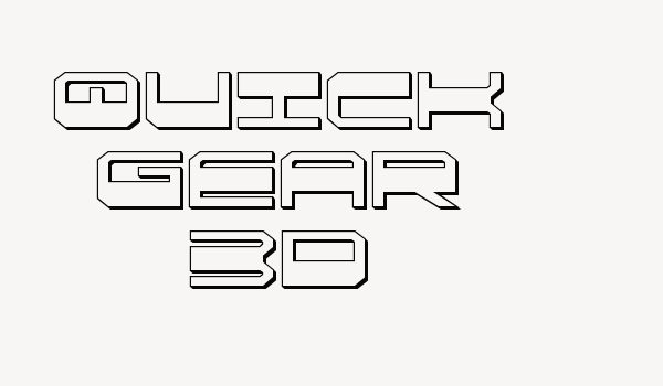 Quick Gear 3D Font