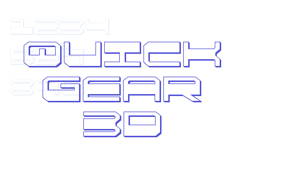 Quick Gear 3D Font Download