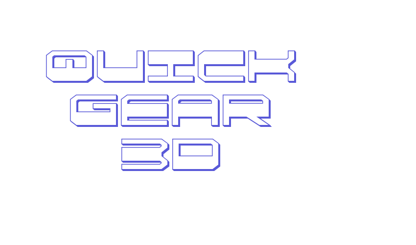 Quick Gear 3D Font